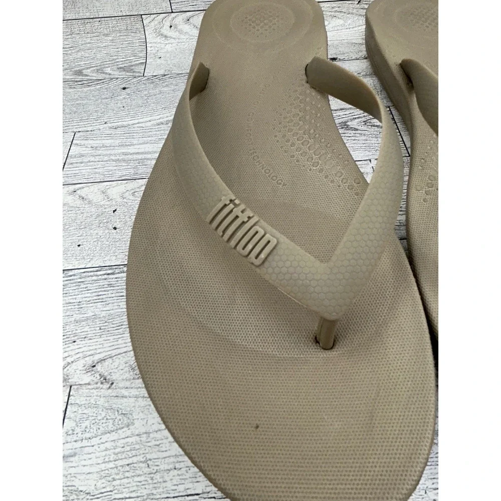 FitFlop iQushion Ergonomic Flip Flops Tan Brown Men Size 13 US‎ 47 EU 12 UK